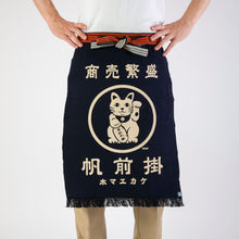 Load image into Gallery viewer, 'Lucky cat'Maneki Neko Maekake Apron