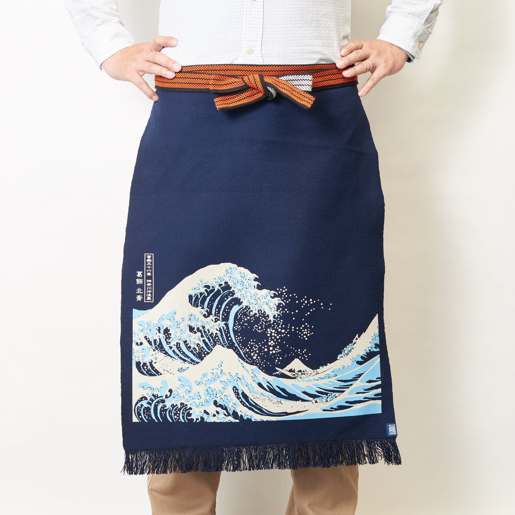 Hokusai Wave Maekake Apron